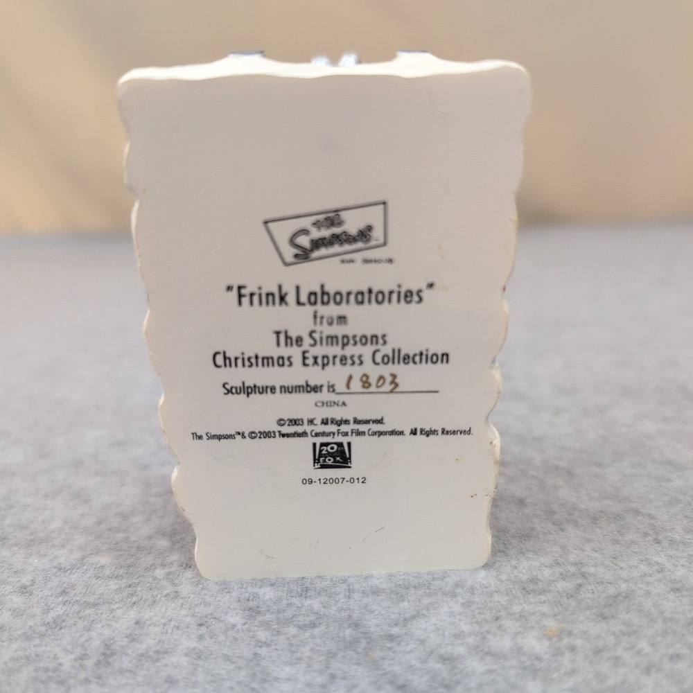 The Simpsons Christmas Express Frink Laboratories Sculpture 2003 Hamilton 1803 - Picture 6 of 6